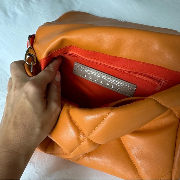 Sondra Roberts Orange Puffer Bag - Picture 7 of 7
